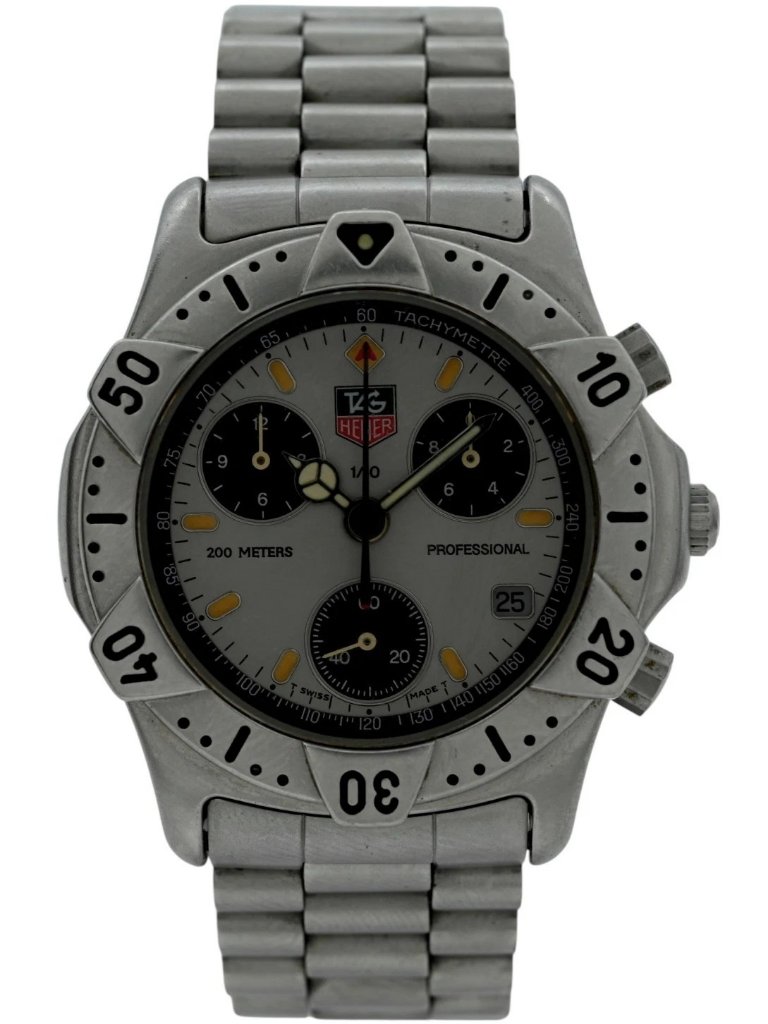 Tag Heuer 38mm Men's 2000 Series Swiss Quartz Chronograph Ss Watch- 540.206 R! — image 2 of 8
